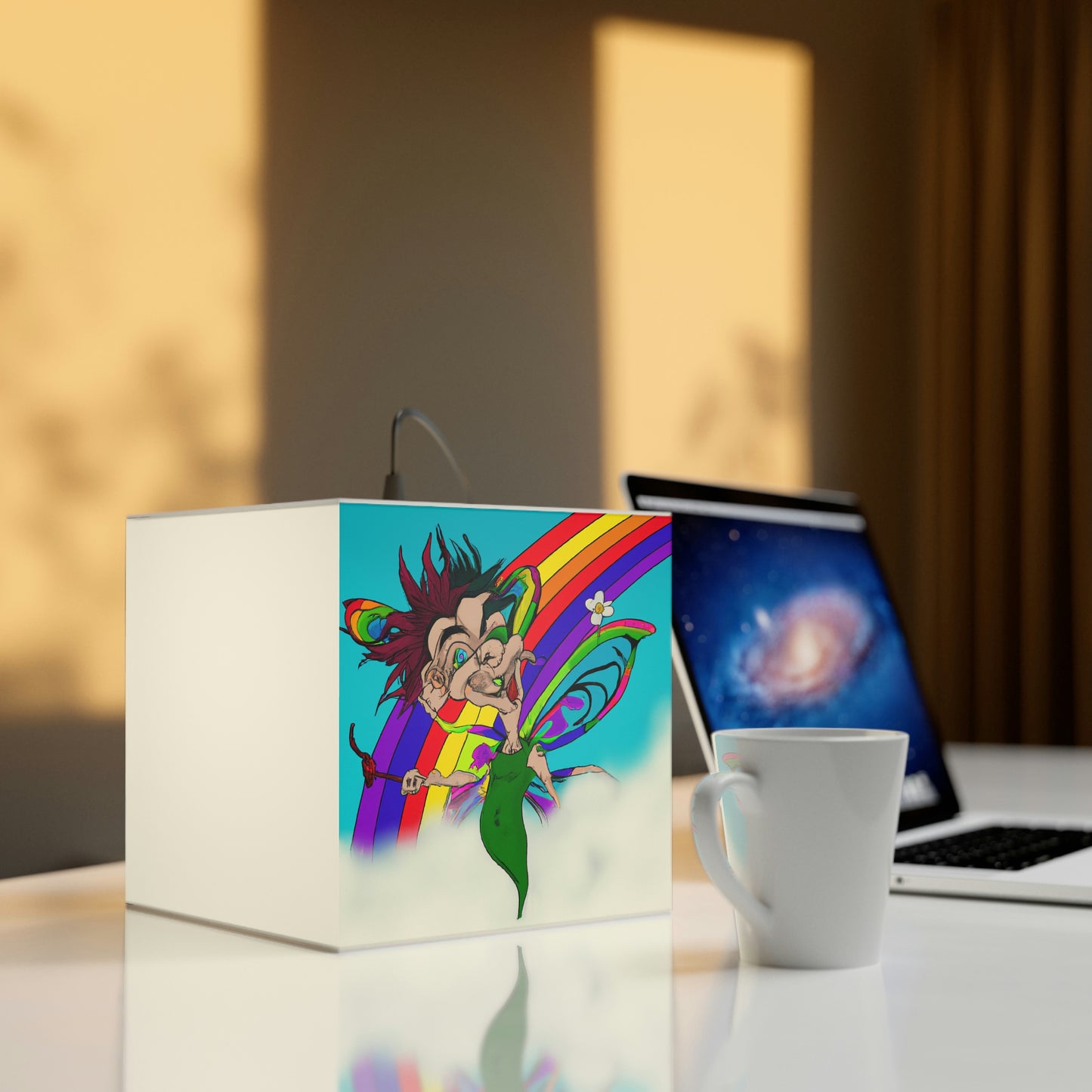 Rainbow Mischief Fairy - The Alien Light Cube Lamp