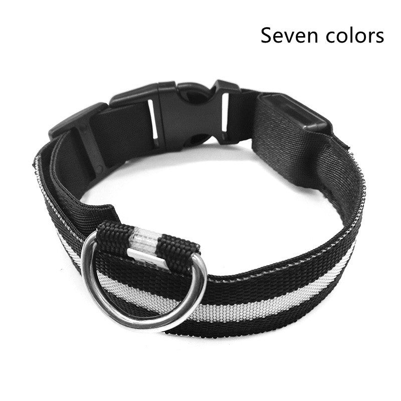 Nylon LED Haustier Hund leuchtendes Halsband Nacht Sicherheit blinkendes Leuchten im Dunkeln Hund Katze Leine verstellbare Heimtierbedarf