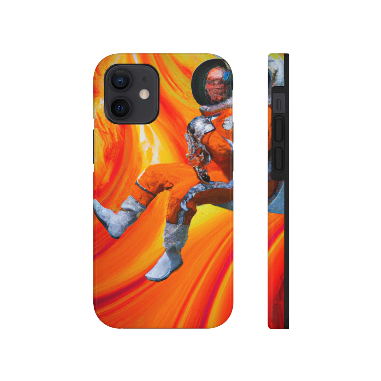 "Journeying in the Burning Orange Galaxy" - The Alien Tough Phone Cases