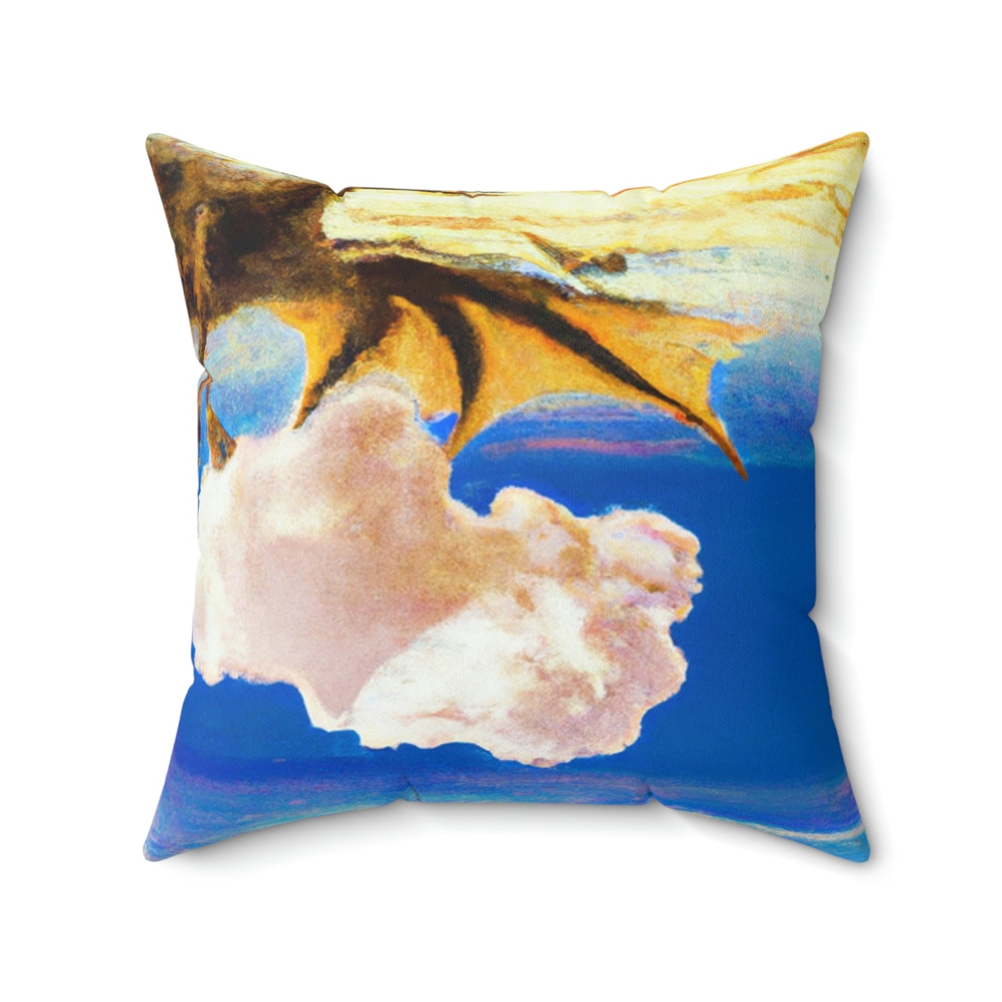 "A Heavenly Blaze with a Mystic Dragon" - The Alien Square Pillow