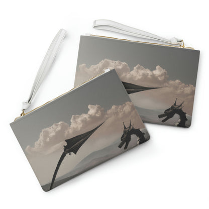 "A Warrior's Last Stand: The Battle Against the Metal Dragon" - Die Alien Clutch Bag