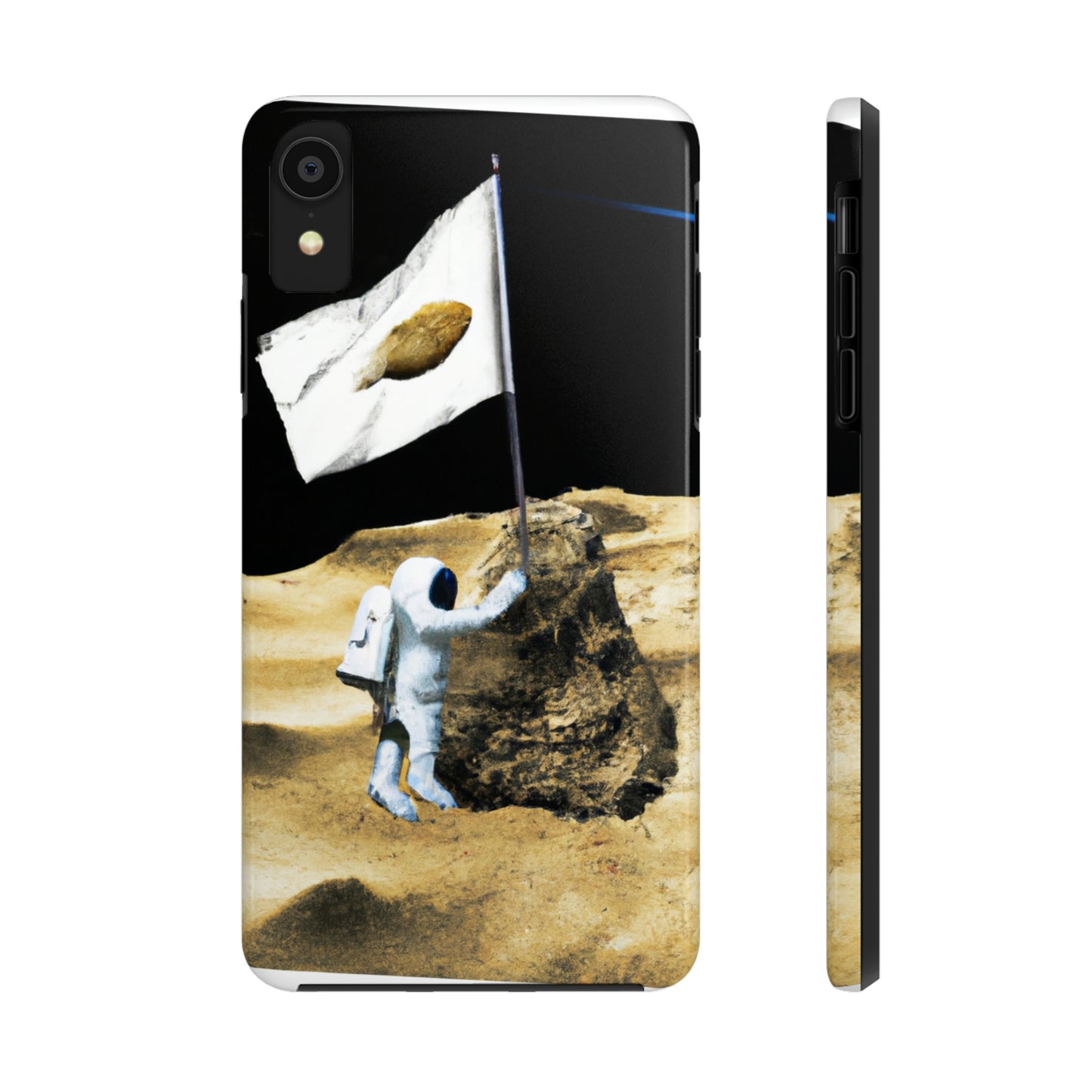 "Reclamando espacio: la plantación de la bandera del asteroide del astronauta" - The Alien Tough Phone Cases