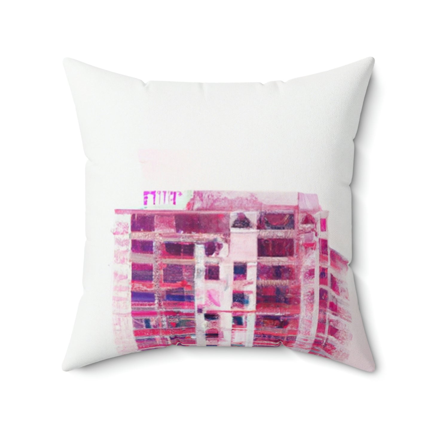 "A Shroud of Mystery: The Lost City in the Fog." - The Alien Square Pillow