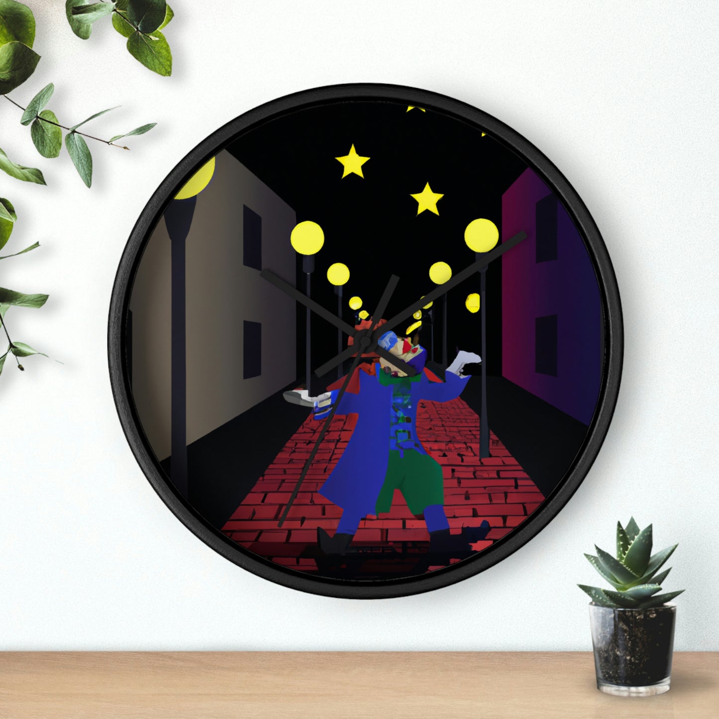 "Alley Star Juggler" - The Alien Wall Clock