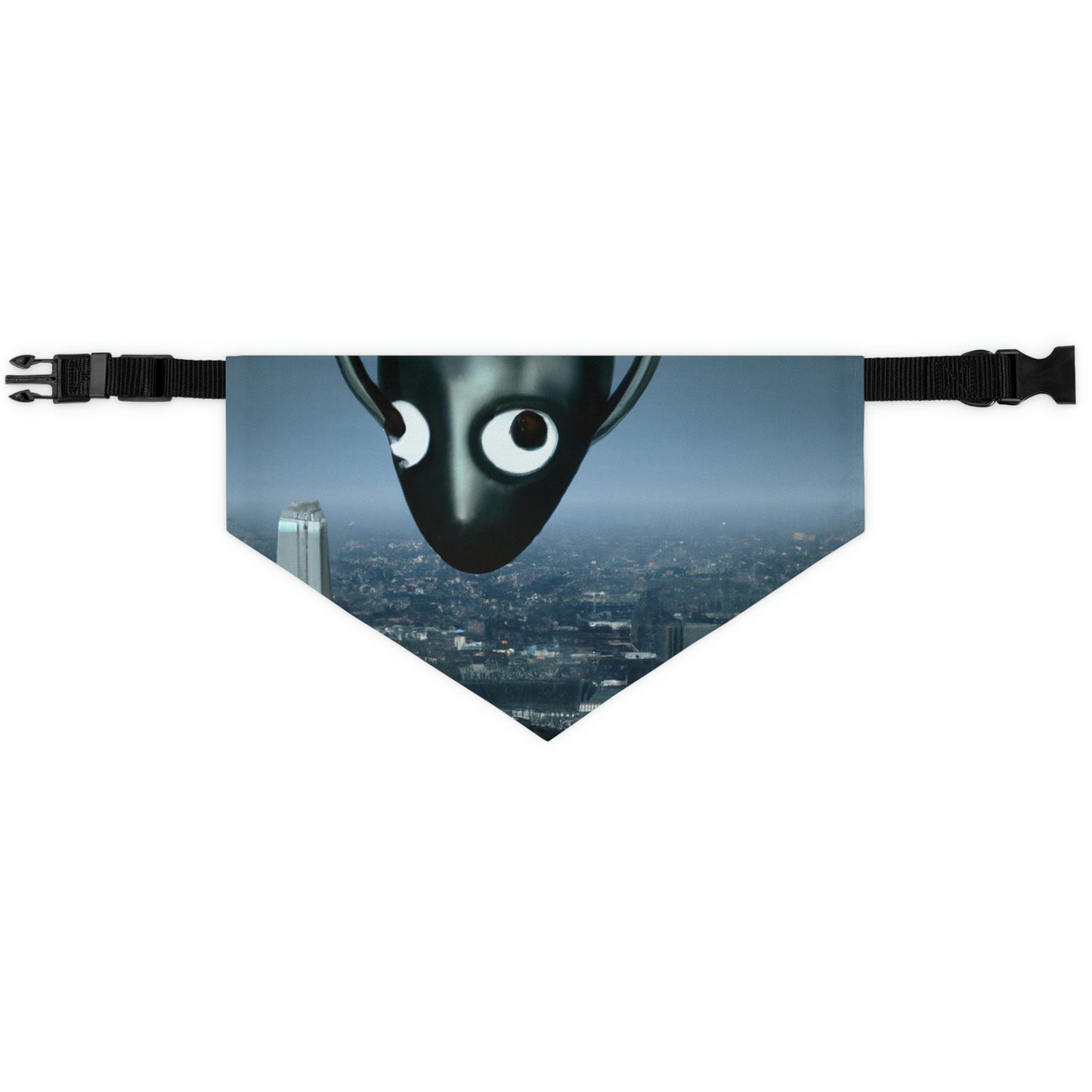 "A Distant Spark: An Alien's Search for Sanctuary in the City." - The Alien Pet Bandana Collar