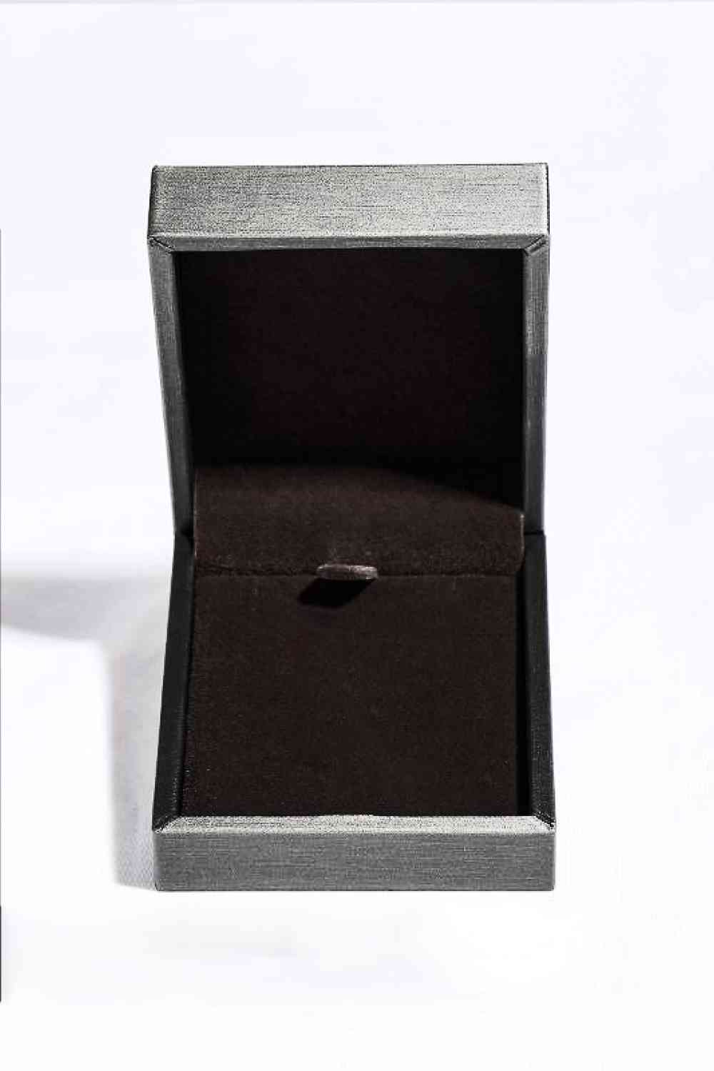 1 Karat Moissanit 925 Sterling Silber Kettenglieder-Halskette