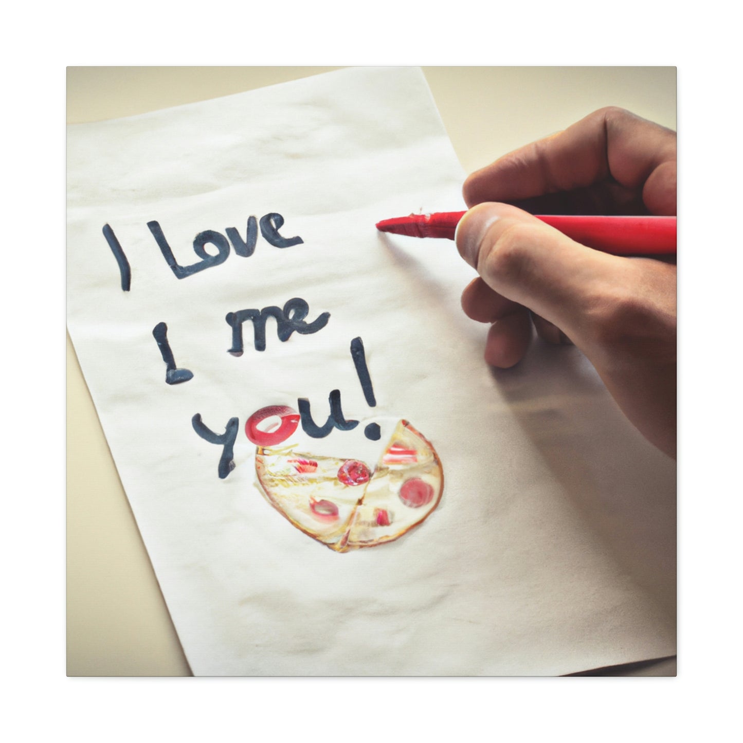 "A Pizza-Loving Love Letter" - The Alien Canva