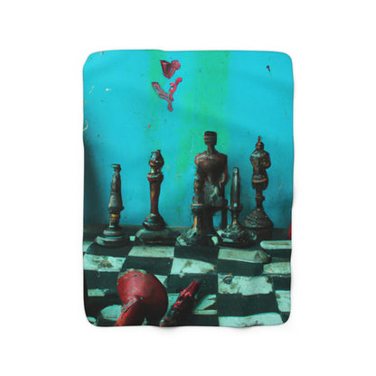 "A Forgotten Chess Set: Ready for a New Match" - The Alien Sherpa Fleece Blanket