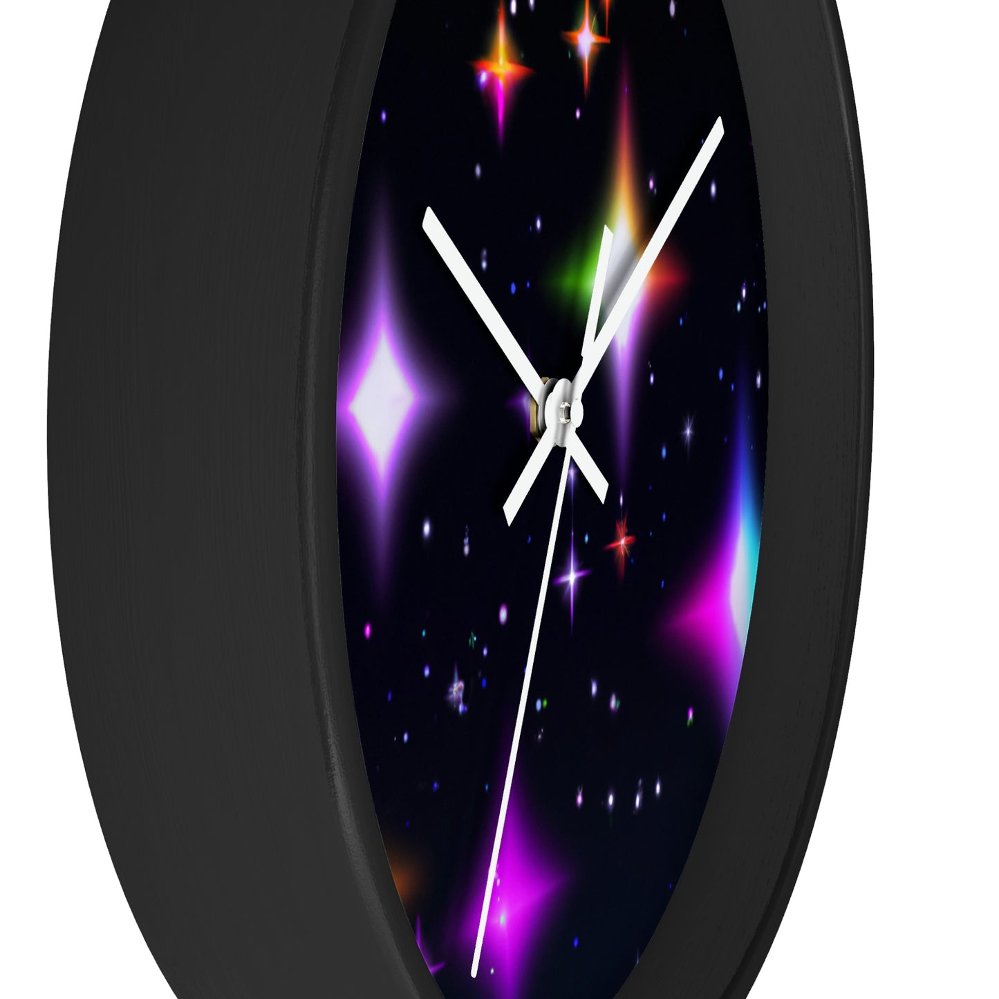 "Nighttime Galaxy of Colors" - The Alien Wall Clock