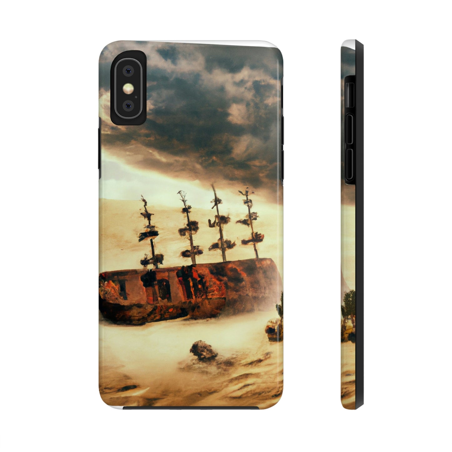 "Lost at Sea: Stranded On A Stormy Desert Island" - The Alien Tough Phone Cases