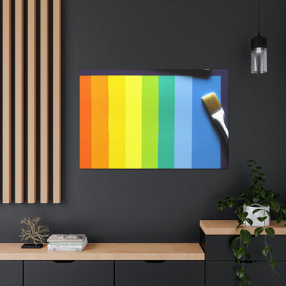 "Rainbow Balance: Armonía de la naturaleza en color" - Lienzo