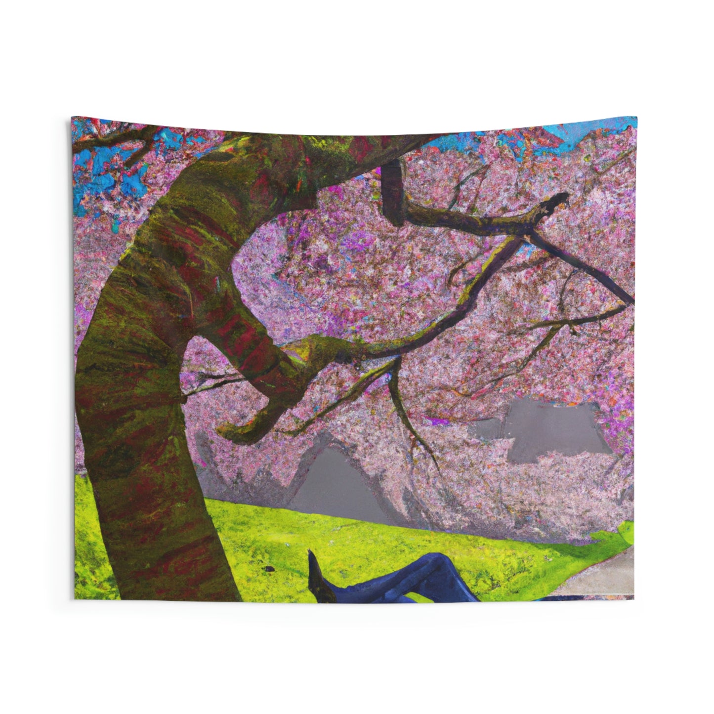 "A Moment of Calm Beneath the Cherry Blossoms" - The Alien Wall Tapestries