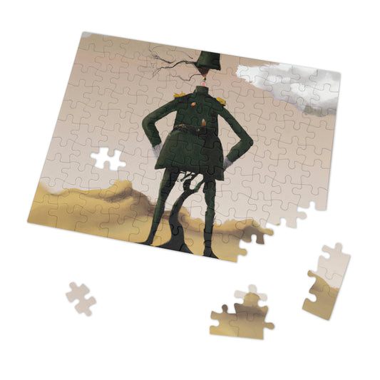 "Courage Against Despair: A Soldier's Triumph" - The Alien Jigsaw Puzzle