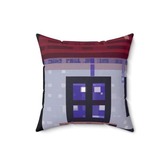 „Caper in the Mansion: A Raccoon's Adventure“ – The Alien Square Pillow