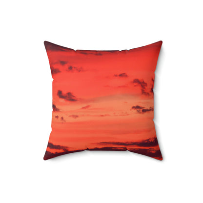 "Lonely Lighthouse on Fire" - The Alien Square Pillow