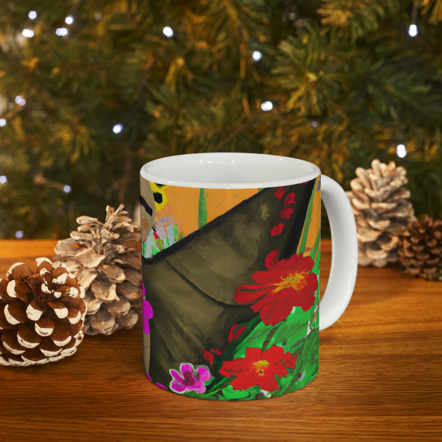 "Butterfly Ballet in the Wildflower Meadow" - The Alien Ceramic Mug 11 oz