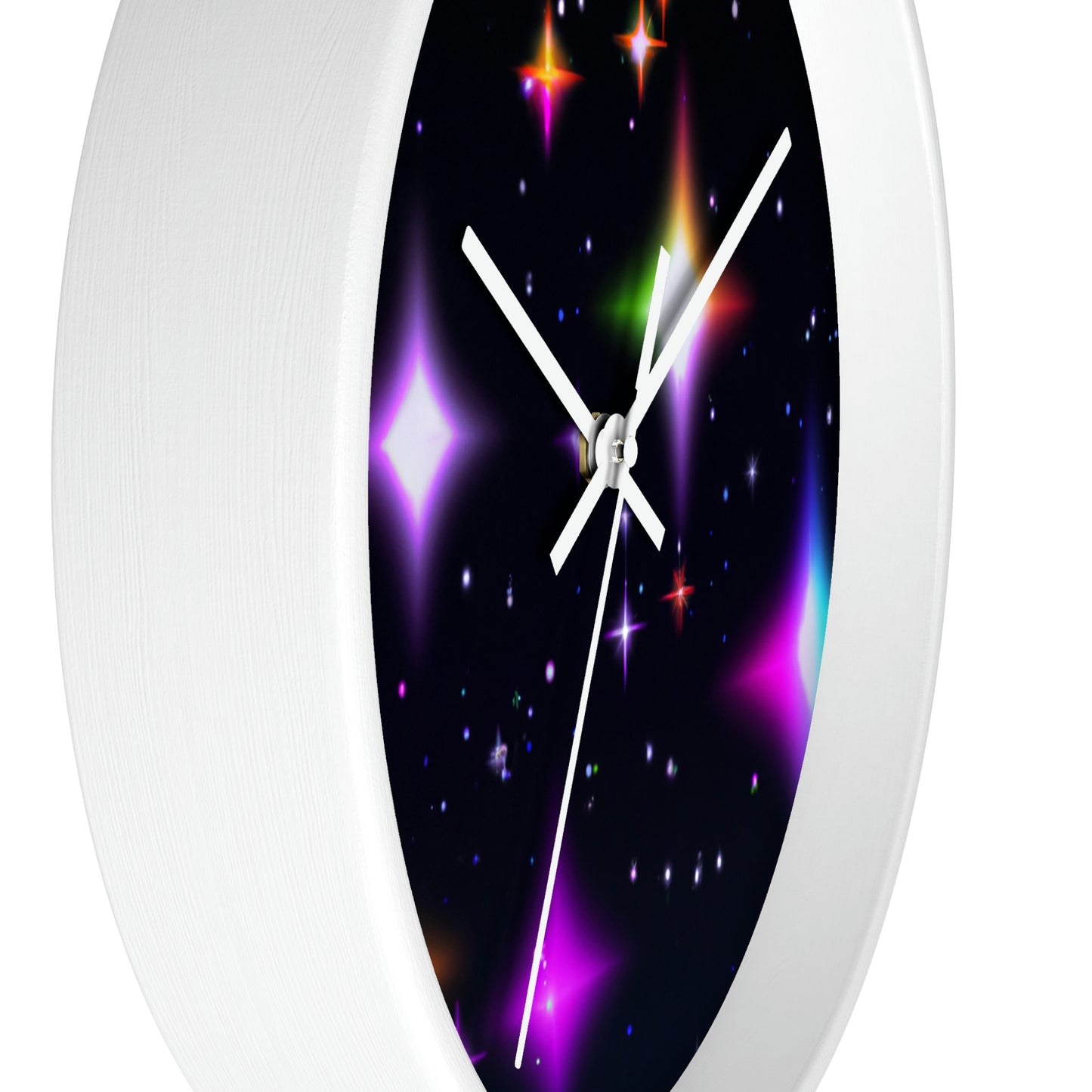 "Nighttime Galaxy of Colors" - The Alien Wall Clock