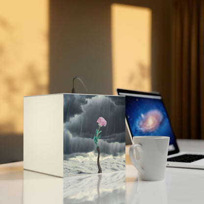 "Aight Against the Storm: The Story of a Lonely Flower" - The Alien Light Cube Lamp