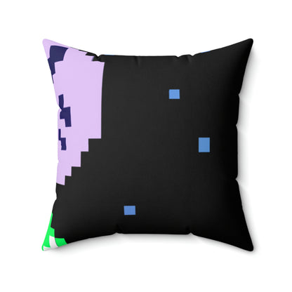 "Lonely Witness of the Night Sky" - The Alien Square Pillow Pixel Art