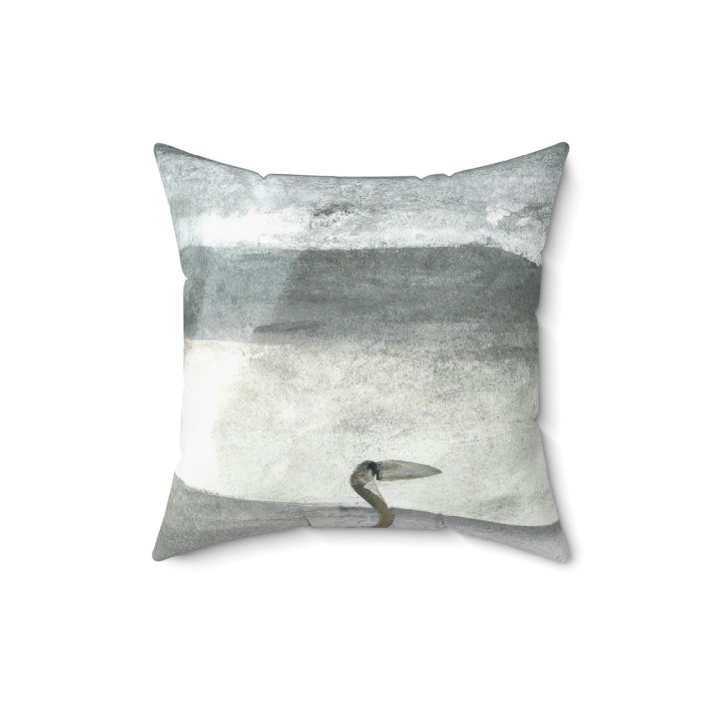 "A Sea of Turmoil: A Heron's Restlessness". - The Alien Square Pillow