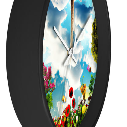 Rainbow Sky Garden - The Alien Wall Clock