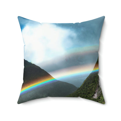 The Rainbow Gateway - The Alien Square Pillow