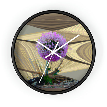 "A Blooming Miracle: Beauty in Chaos" - The Alien Wall Clock