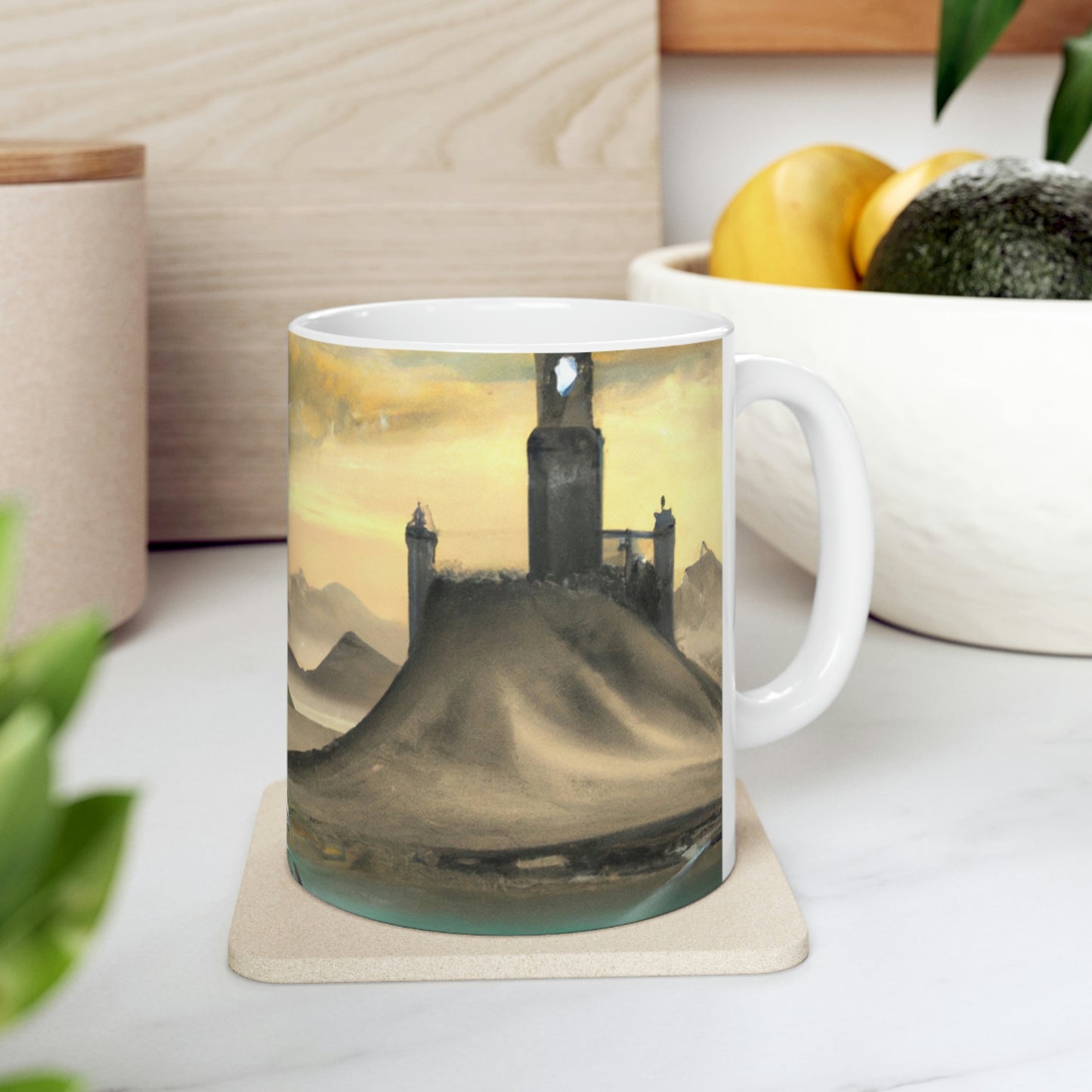 The Knight and the Dragon's Throne - The Alien Taza de cerámica 11 oz
