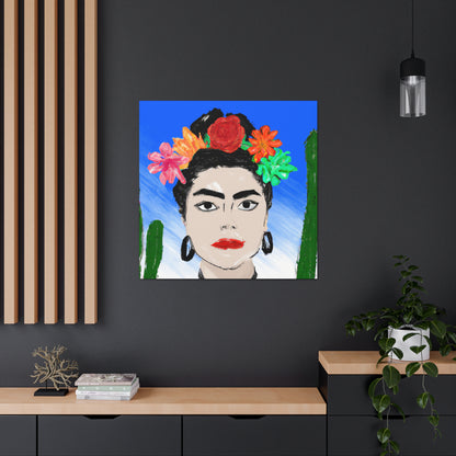 „Feurige Frida: Eine mexikanische Ikone mit farbenfroher Kultur malen“ – The Alien Canva