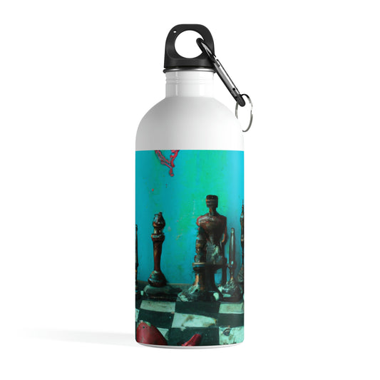 "A Forgotten Chess Set: Ready for a New Match" - The Alien Stainless Steel Water Bottle