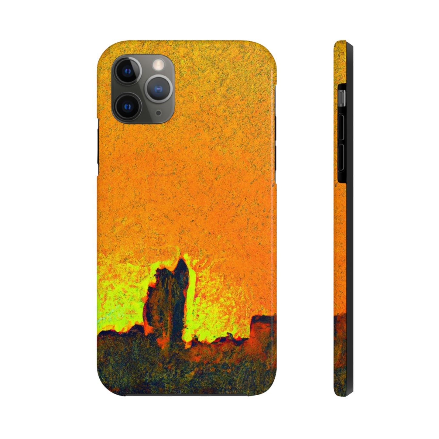 "Erleuchtet von der untergehenden Sonne: Enthüllung einer verborgenen Stadt" - The Alien Tough Phone Cases