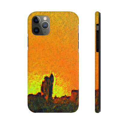 "Erleuchtet von der untergehenden Sonne: Enthüllung einer verborgenen Stadt" - The Alien Tough Phone Cases