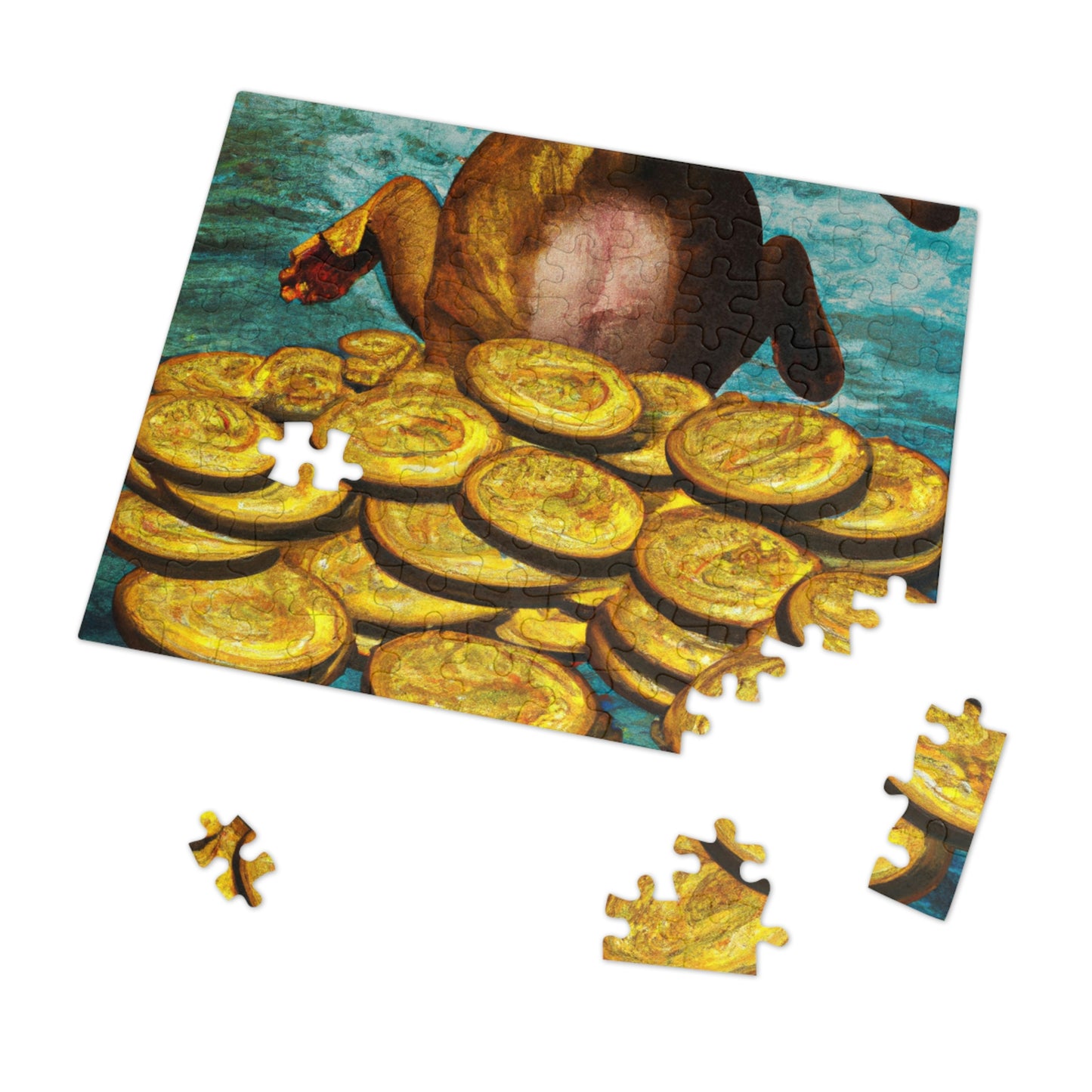 "Feline Fortune in a Foliage of Finances" - The Alien Jigsaw Puzzle