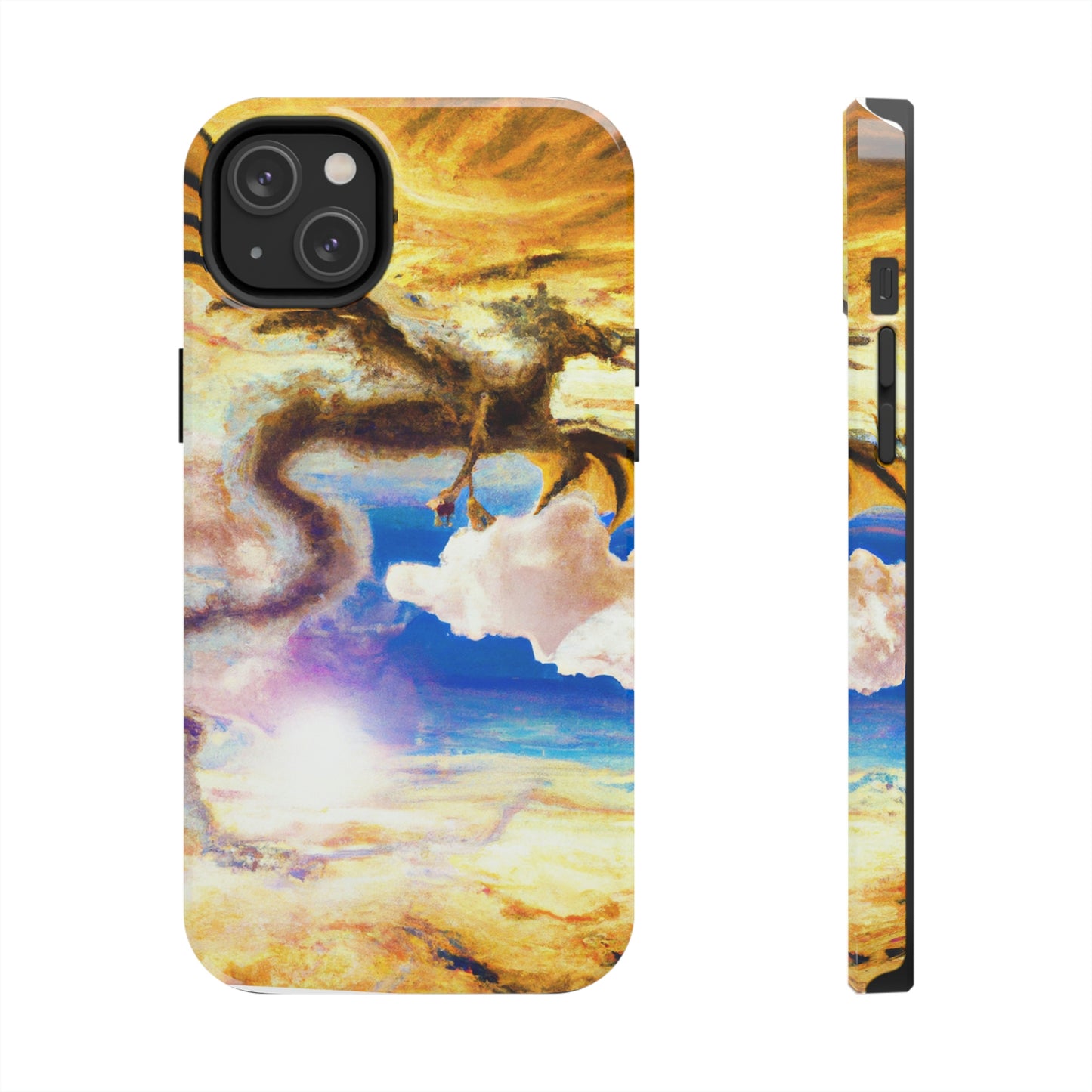 "Eine himmlische Flamme mit einem mystischen Drachen" - Die Alien Tough Phone Cases