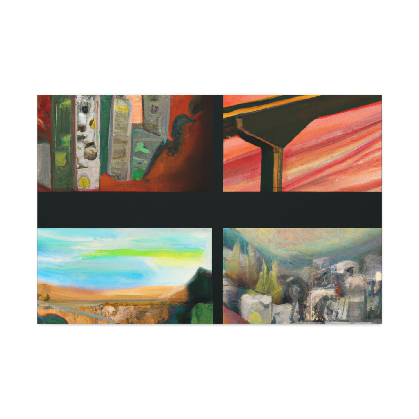 "Environments Contrasted: Nature, Urbanity, and Beyond" - Canvas