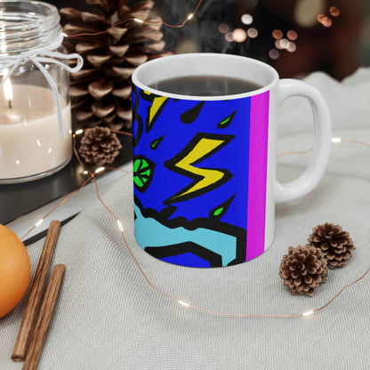 "A Bold Bloom Amidst the Storm" - The Alien Ceramic Mug 11 oz