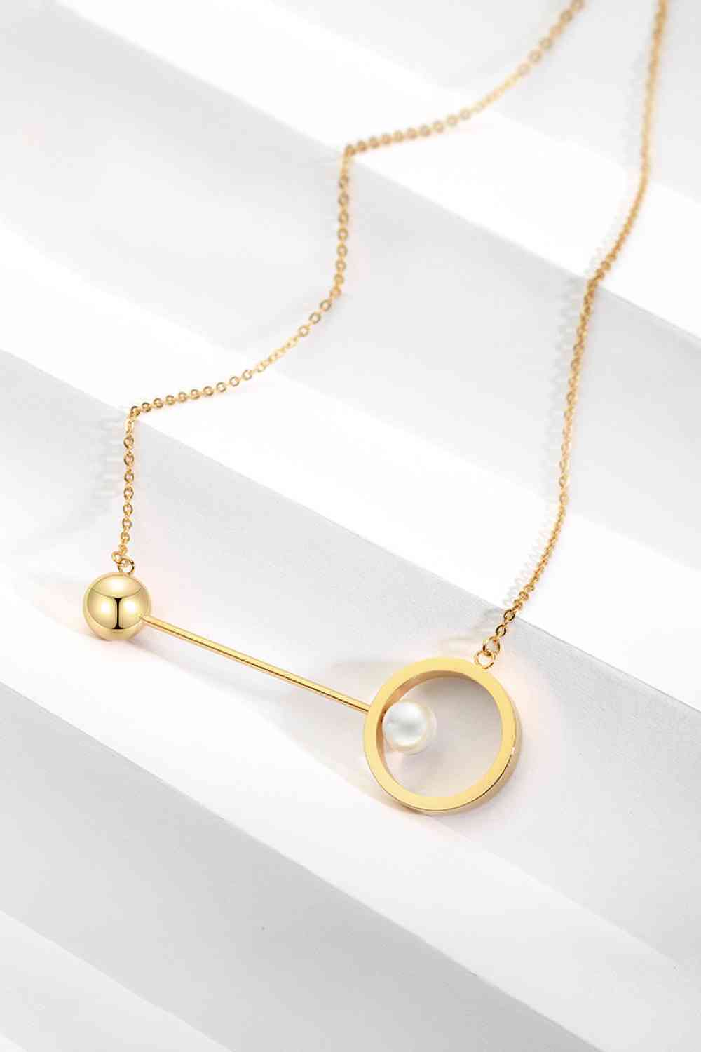 Modische Perlenkette aus Edelstahl