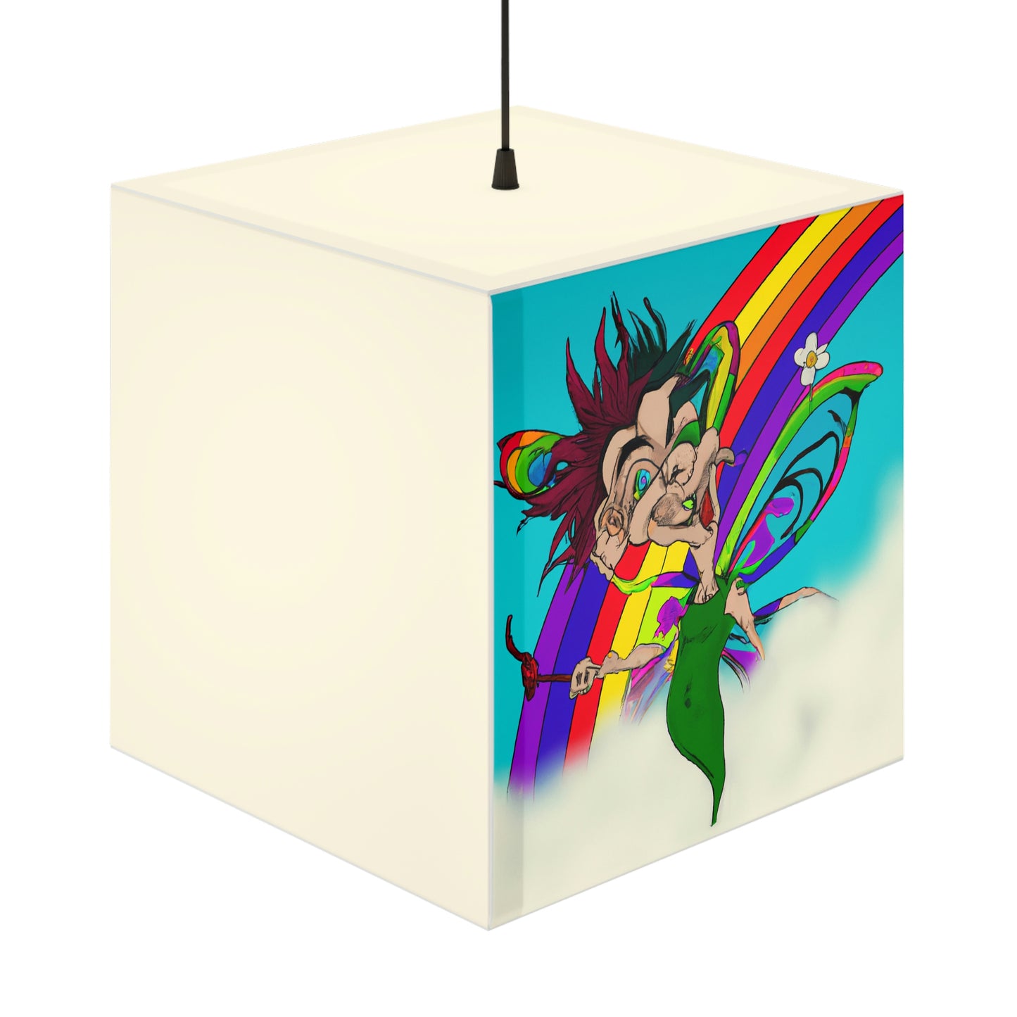 Rainbow Mischief Fairy - The Alien Light Cube Lamp