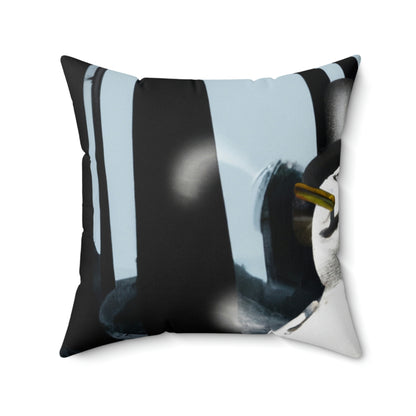 "Chilly Adventures in the Enchanted Forest" - The Alien Square Pillow