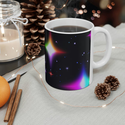 "Nighttime Galaxy of Colors" - The Alien Ceramic Mug 11 oz