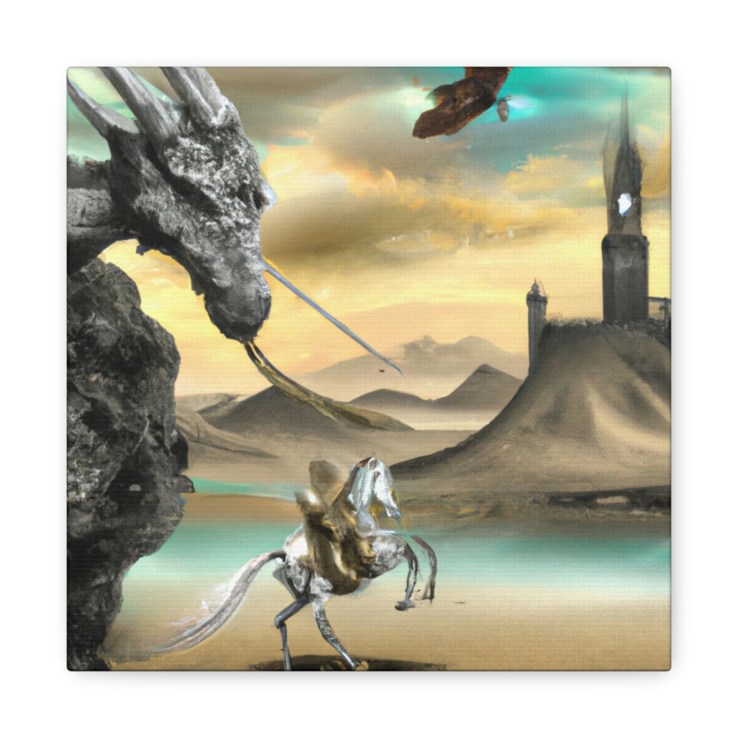 The Knight and the Dragon's Throne - The Alien Canva