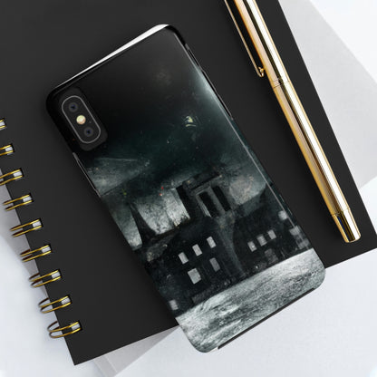 "Nocturno luminoso: una ciudad iluminada por la luz de la luna" - The Alien Tough Phone Cases