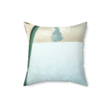 "Fighting the Frost: A Flower's Story" - The Alien Square Pillow