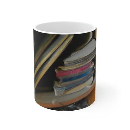 "The Lost Tales of Forgotten Library Shelves" - The Alien Ceramic Mug 11 oz