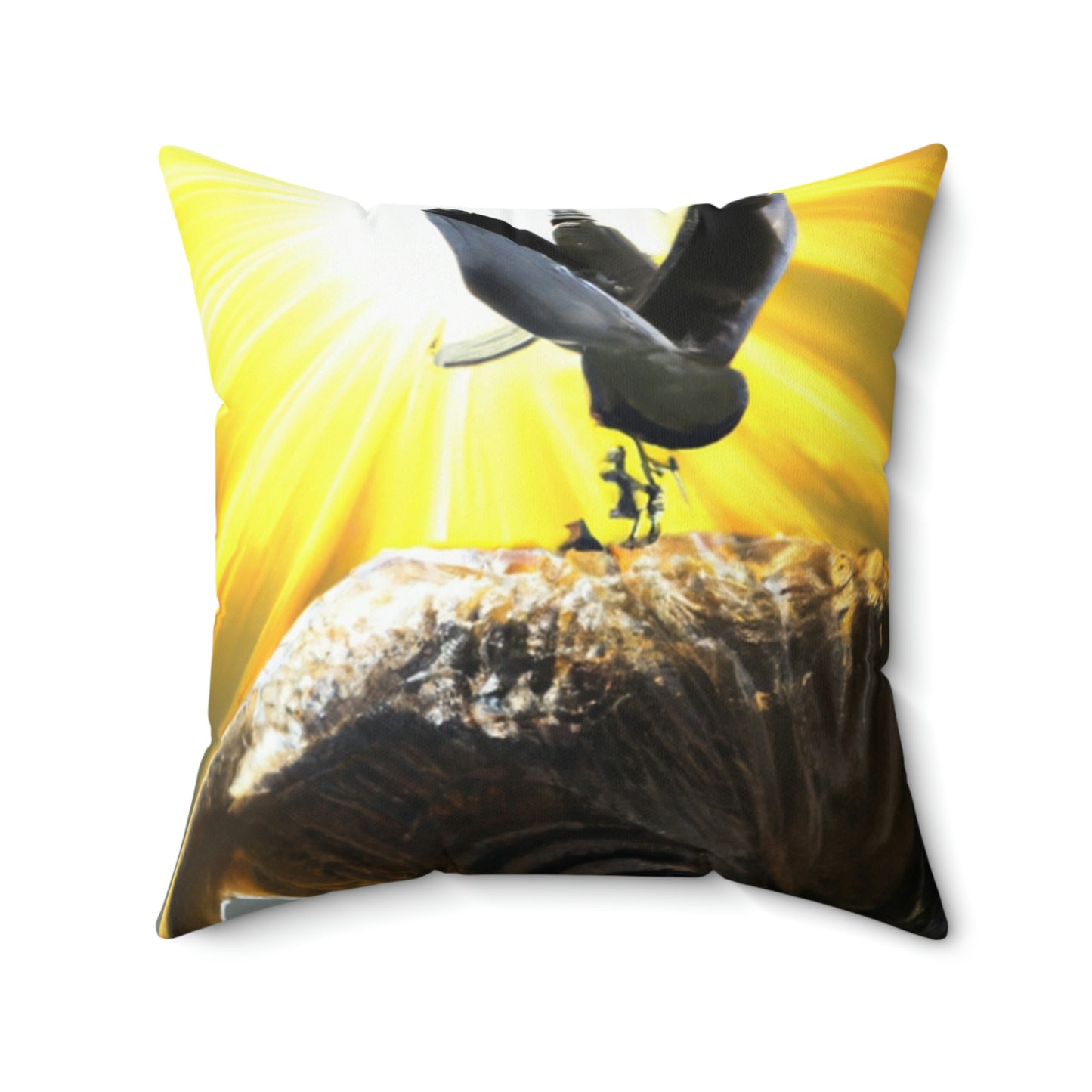 "A Purrfect Sunbeam Moment" - The Alien Square Pillow