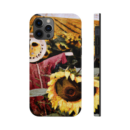 "Centinela solitaria del campo de girasoles" - Las fundas para teléfonos Alien Tough