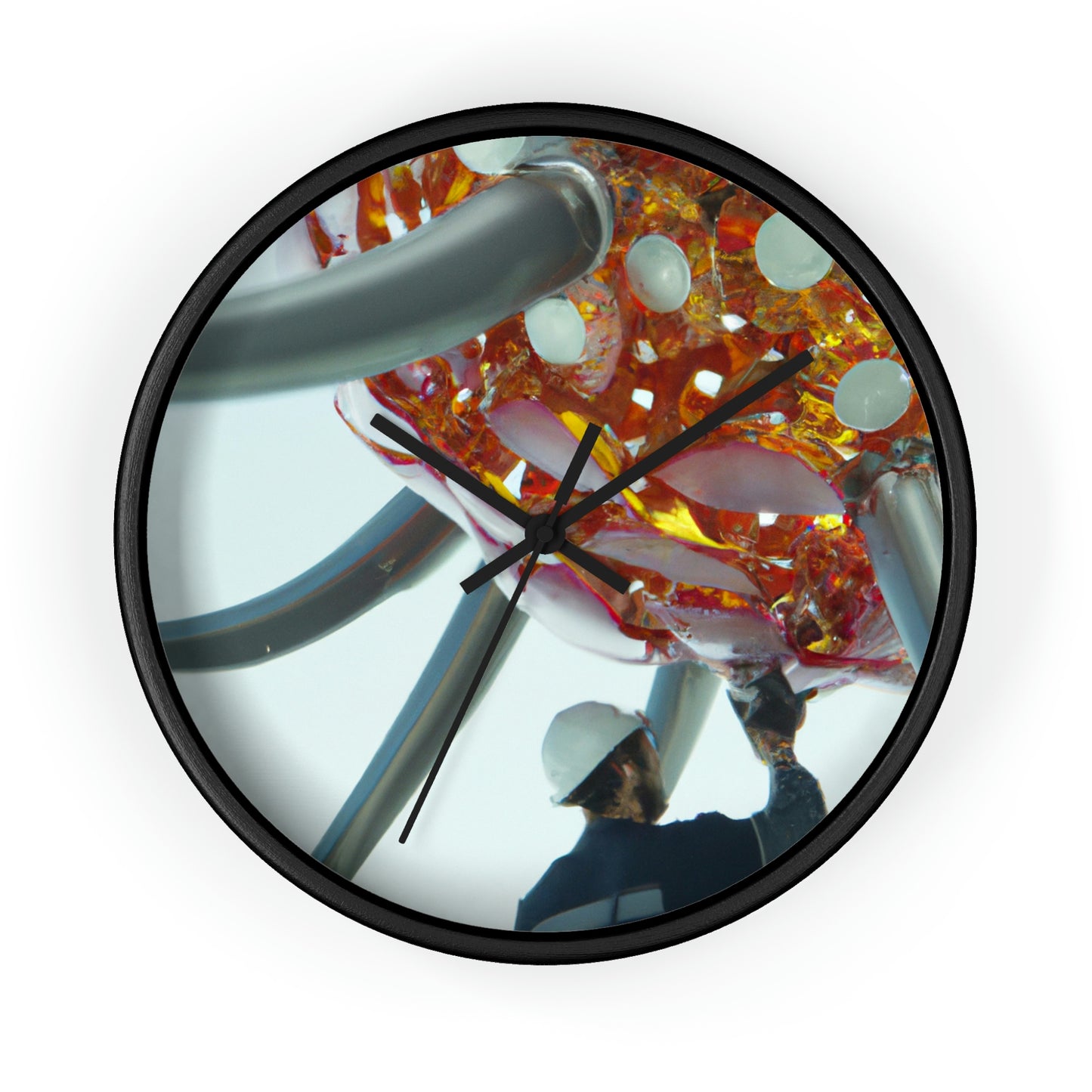 "Robotic Flower Power" - The Alien Wall Clock