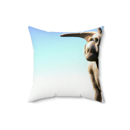 "Alone on the Hilltop: The Tale of a Solitary Gargoyle" - The Alien Square Pillow