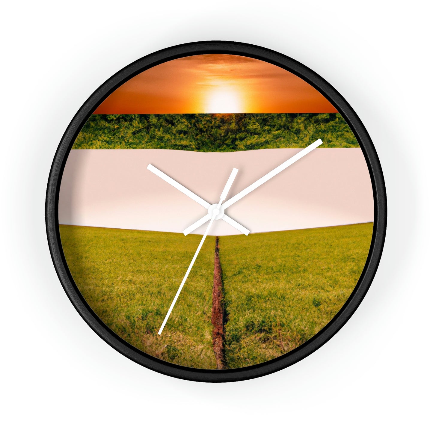 "Golden Horizon at Dusk" - The Alien Wall Clock