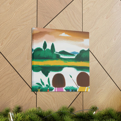 "Cherished Reflections: A Childhood Memento in Color" - Canvas